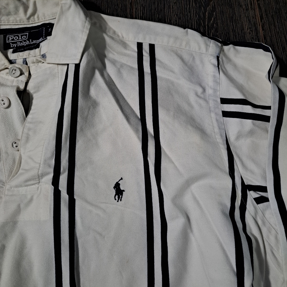 Ralph Lauren Polo White and Blue Striped Shirt - Picture 4 of 5